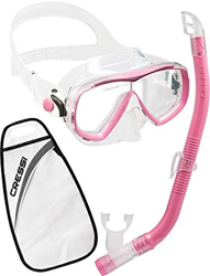 Cressi C/Set Estrella Vip Jr Combo Set Junior Maschera Estrella e Snorkel Top con Borsa, Trasparente/Rosa, Taglia Unica en oferta