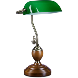 Relaxdays - Lampada verde con paralume in vetro E27 en oferta