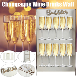 Champagne Wine Drinks Wall Portapacchi in legno Decorazione per feste di compleanno precio