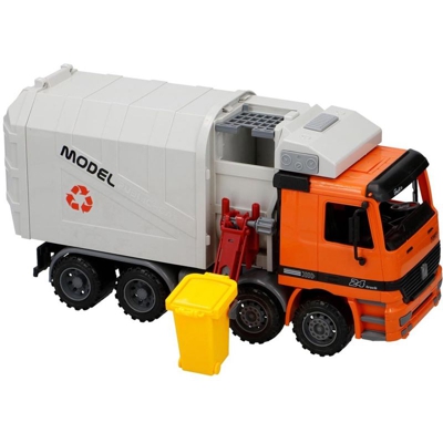 Camion Ecologico Giocattolo Bambini con Cestello Sollevabile e Bidone Scala 1:12