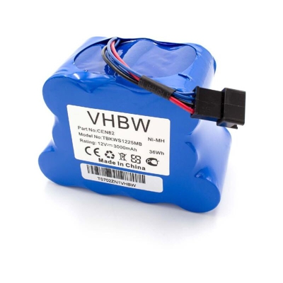 vhbw NiMH batteria 3000mAh (12V) per robot aspirapolvere home cleaner robot lavapavimenti come Ecovacs CEN82