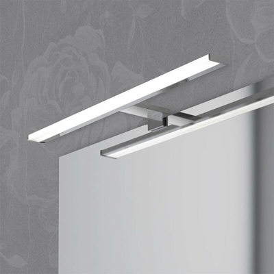 Lampada Bagno Led 50 cm in Alluminio e ABS Cromato da 5,5w