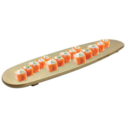 Bakaji - Tagliere Ovale 52x14cm in Legno Multistrato Con Piedini Sushi Salumi Formaggi características