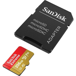 Extreme memoria flash 256 GB MicroSDXC UHS-I Classe 3 - Sandisk características