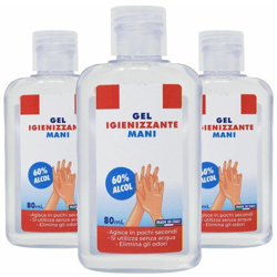 Set 3pz Gel Mani 80ml Tascabile Protettivo Igiene Mani Pulite Elimina Batteri en oferta