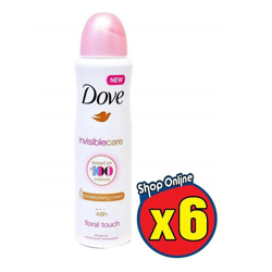 6 DEO SPRAY DEODORANTE 150ML INVISIBLE DRY - Dove características