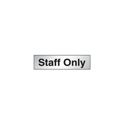 Caledonia Signs - Caledonia segni 59081 staff Only etichetta effetto alluminio, inciso, in PVC 140 mm x 35 mm en oferta