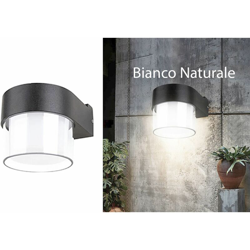 Driwei - Applique lampada led da parete moderno 7w rotondo lume nero luce naturale 4000k en oferta