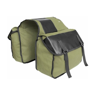 Portapacchi per borsa da bicicletta, doppia borsa laterale da 35 litri, borsa per ruota posteriore, riflettente, per bici / moto, verde