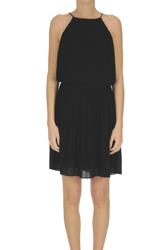 Pleated crepè dress en oferta