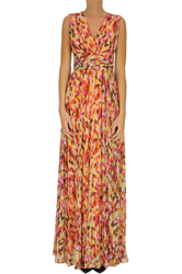 Kiku printed silk long dress precio