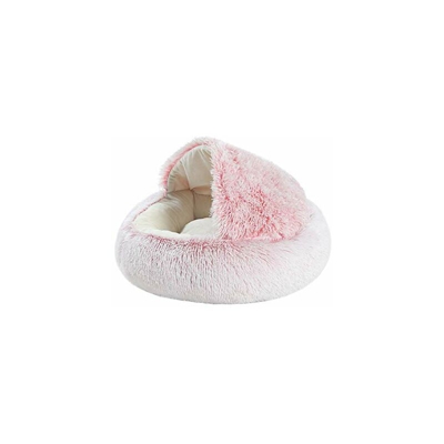 cuccia per gatti in peluche, morbida cuccia per gatti, antiscivolo, copertura per sacco a pelo rotondo, morbido (rosa, 50 x 50 cm) - Wenyujh