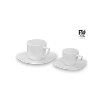 Tazza The' con Piattino 4 Pezzi Kana Bianco Maxim