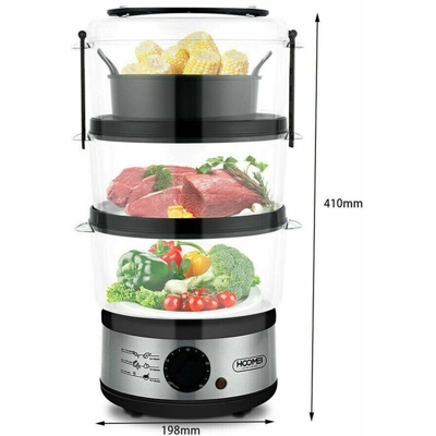 Vaporiera Elettrica Cottura Alvapore Cucina Sana Per Dieta 500w 7,5 Lt