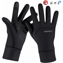 LITZEE Guanti invernali touchscreen riscaldati Uomo Donna Guanti riflettenti da ciclismo Guanti sportivi antiscivolo per moto da arrampicata (L) precio