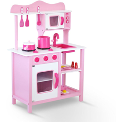 Cucina giocattolo in legno per bambine con pentole accessori e suoni Miss Chef precio