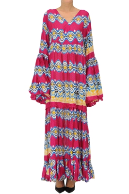 Printed cotton long dress