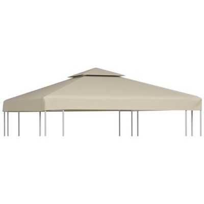 Telo Impermeabile Ricambio per Gazebo 310g / m² Beige 3x3m