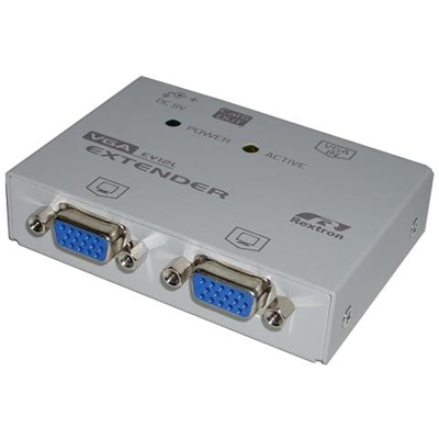 Rextron 1 VGA Extender VGA-IN-OUT + 2 + 1 VGA RJ45-OUT (EV-12L)