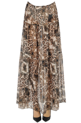 Animal print long skirt en oferta