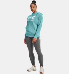 Felpa con cappuccio UA Rival Fleece Logo da donna en oferta