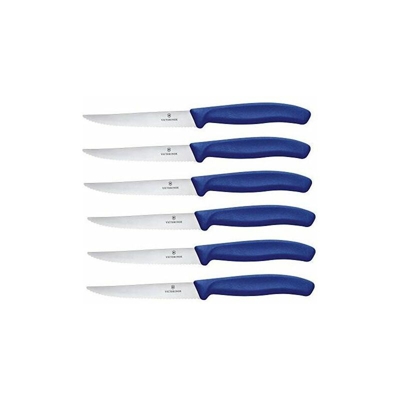 Victorinox Swiss Classic Coltelli da Bistecca 6 Pezzi Blu