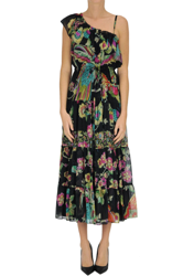 Printed one shoulder dress en oferta