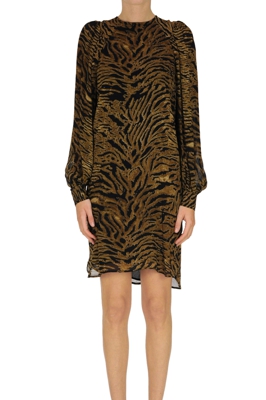 Animal print crepè dress