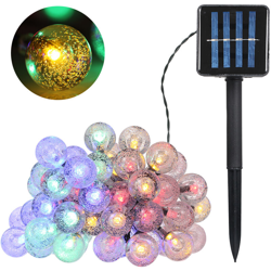 Catena luminosa a sfera a bolle solari 5 luci lunghezza totale 7 m IP65 impermeabile,Luci colorate - Luci colorate en oferta