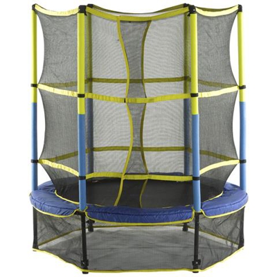 Mini Trampolino per Bambini Tappeto Elastico con Rete di Sicurezza 140 cm