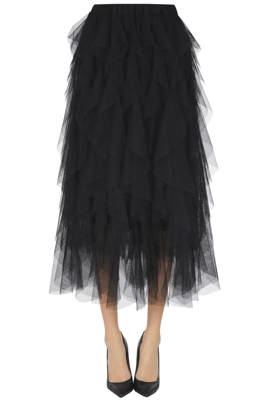 Frilled tulle skirt