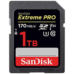 Extreme Pro Scheda di Memoria da 1TB, Velocità di Lettura Fino a 170 MB / S, Classe 10, U3, V30 características