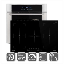 Forno Elettrico da Incasso EB8015ED Capacità 70 L Multifunzione Ventilato Colore Nero Piano Cottura IND7705FZ Induzione 5 Zone en oferta