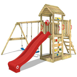 Parco Giochi Multiflyer Con Tetto In Legno. Area Gioco características