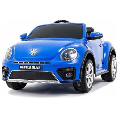 Auto Elettrica Per Bambini Volkswagen The Beetle Blu R / c 12v Luci E Suoni, Radio Fm, Bluetooth