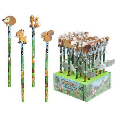 Puckator - Matita con Gomma Animali Foresta