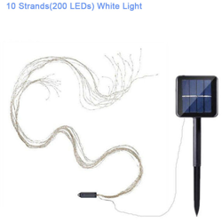 Strand 10 (200 LED) colonna di tubi recinzione solare giardino luci esterne impermeabili vacanza decorative con i pannelli solari interposti 8 precio