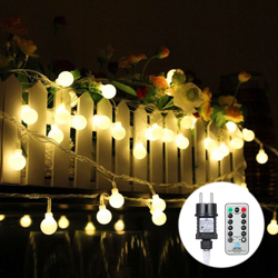 13m / 42.7ft 3.6W 1LED Ball String Lights 8 modalita IP44 impermeabile con telecomando,piccolo standard europeo - piccolo standard europeo - Tomshine características