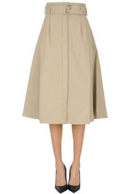 Cotton midi skirt