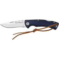 Coltello in legno iFIELD Camper EL29039, mango Stamina blu, con cavo, lama in acciaio inox 8,5 cm, attrezzo da campeggio per la pesca, caccia, en oferta