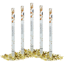 Set da 5 Cannoni Sparacoriandoli 80 cm, XXL, Gittata di 6-8 m, Idea Regalo per Matrimoni, Metallici, Oro en oferta