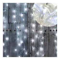 96 LEDS ghirlanda luminosa scintillante Tenda bianco puro en oferta