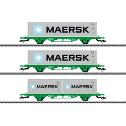 47726 N Set da 3 pz. vagoni per il trasporto di container di DB - Märklin características