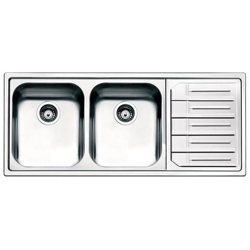 Lavello LPE116D 2 Vasche Dimensioni 34 x 40 cm Colore Inox Serie Aurora en oferta