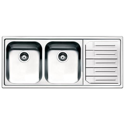 Lavello LPE116D 2 Vasche Dimensioni 34 x 40 cm Colore Inox Serie Aurora