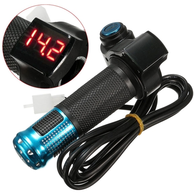 Elettrico E-bici della bicicletta Throttle Grip scooter manubrio LED Digital Meter Tubo