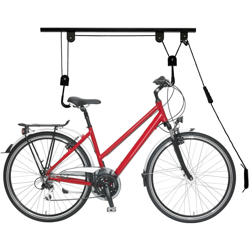 Portabici da Soffitto fino a 20 Kg, Appendi Bicicletta con Catenella, Garage & Cantina, Ganci Salvaspazio,Nero precio