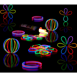 Lightstick con Connettori, Durata Luce 8 Ore, 100 Bastoncini Fluorescenti, Braccialetti Luminosi, Vari Colori en oferta