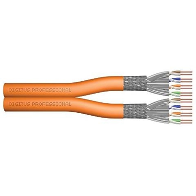 Assmann Electronic DK-1743-VH-D-1 Cavo di Rete 100 m Cat7 S / FTP (S-STP) Arancione