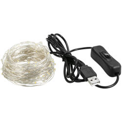 USB stringa rame stringa luce LED indipendente interruttore 100 luci fata luci 10 m en oferta